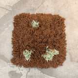 3x3 Square Shag Brown Mint